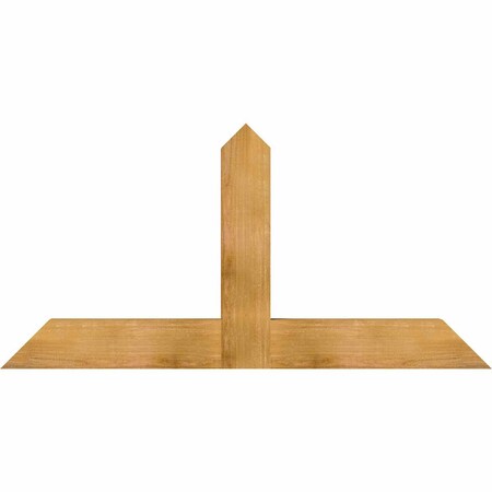 Ekena Millwork Portland Rough Sawn Timber Gable Bracket, Western Red Cedar, 60"W x 30"H x 4"D x 6"F, 12/12 Pitch GBW060X30X0406POR00RWR
